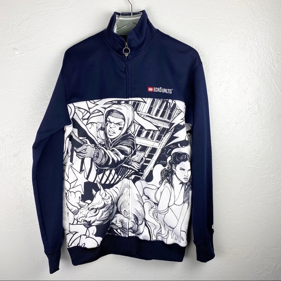 Ecko zip Jacket Sz Small oversized Hip Hop - Picture 16 of 16